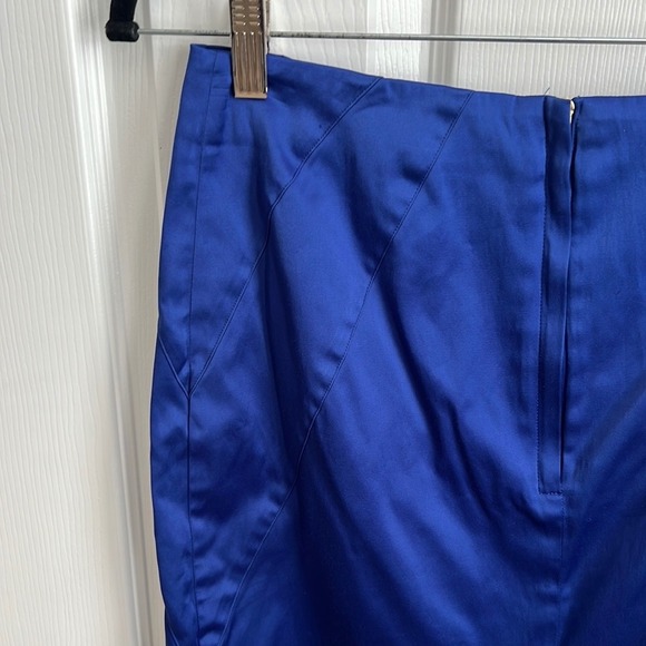 H&M Cobalt Blue Pencil Skirt Fitted Career Party Cocktail Skirt US 6 - Picture 7 of 9